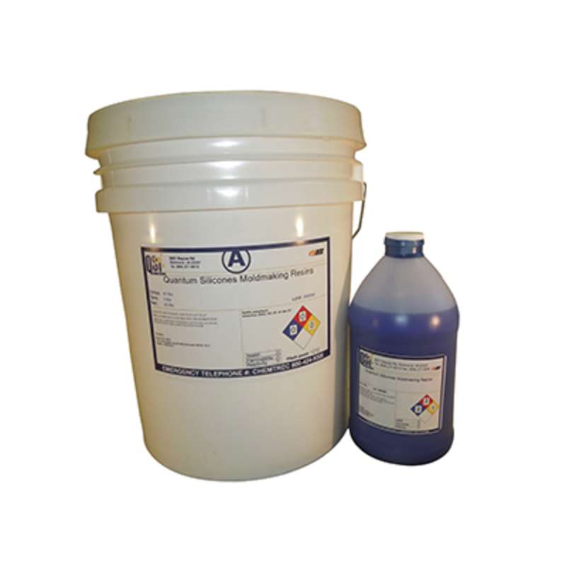 Quantum® Silicones QM 262 Part A/Part B Silicone Moldmaking Elastomer, 44 lb/44 lb 5 gal Kit Bucket, Beige/Blue, Viscous Liquid